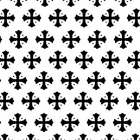 THE MARK CONSISTS OF A REPEATING PATTERN DESIGN COVERING ALL OR SUBSTANTIALLY ALL OF THE SURFACE OF THE GOODS. THE MARK INCLUDES THE SIGNATURE CROSS USED BY APPLICANT.