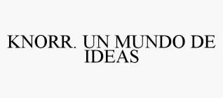 KNORR. UN MUNDO DE IDEAS