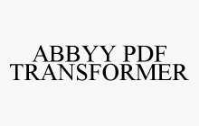 ABBYY PDF TRANSFORMER
