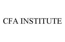 CFA INSTITUTE