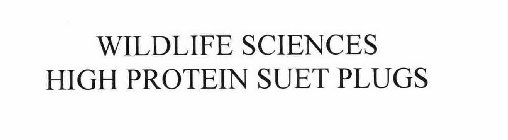 WILDLIFE SCIENCES HIGH PROTEIN SUET PLUGS