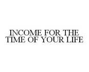 INCOME FOR THE TIME OF YOUR LIFE