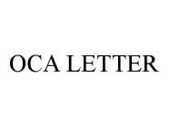 OCA LETTER