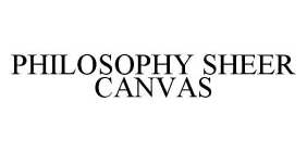 PHILOSOPHY SHEER CANVAS