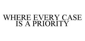 WHERE EVERY CASE IS A PRIORITY