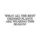 WHAT ALL THE BEST DRESSED PLANTS ARE WEARING THIS SEASON!