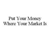 PUT YOUR MONEY WHERE YOUR MARKET IS