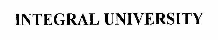 INTEGRAL UNIVERSITY
