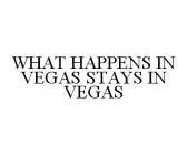 WHAT HAPPENS IN VEGAS STAYS IN VEGAS