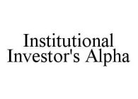 INSTITUTIONAL INVESTOR'S ALPHA