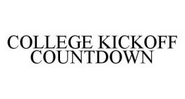 COLLEGE KICKOFF COUNTDOWN