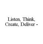 LISTEN, THINK, CREATE, DELIVER -