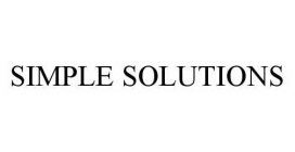 SIMPLE SOLUTIONS