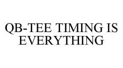 QB-TEE TIMING IS EVERYTHING