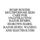 BUMP BUSTER MULTIPURPOSE SKIN CARE FOR UNATTRACTIVE RAZOR BUMPS, INGROWN HAIRS, RAZOR BURN, WAXING AND ELECTROLYSIS