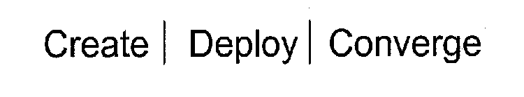 CREATE DEPLOY CONVERGE