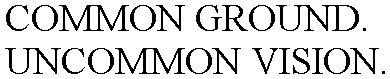 COMMON GROUND. UNCOMMON VISION.