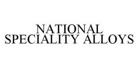 NATIONAL SPECIALITY ALLOYS