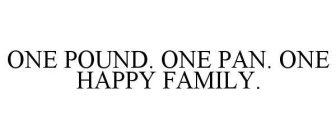 ONE POUND. ONE PAN. ONE HAPPY FAMILY.