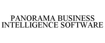 PANORAMA BUSINESS INTELLIGENCE SOFTWARE