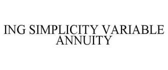 ING SIMPLICITY VARIABLE ANNUITY