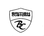 BC BRITISH CUSTOMS