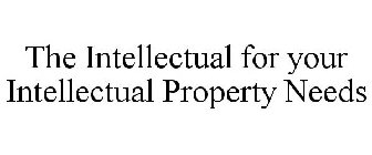 THE INTELLECTUAL FOR YOUR INTELLECTUAL PROPERTY NEEDS