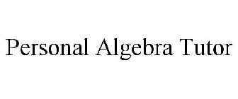 PERSONAL ALGEBRA TUTOR