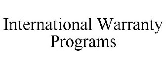 INTERNATIONAL WARRANTY PROGRAMS