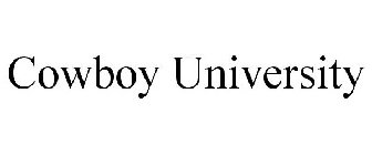 COWBOY UNIVERSITY