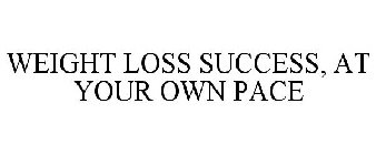 WEIGHT LOSS SUCCESS, AT YOUR OWN PACE