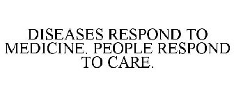 DISEASES RESPOND TO MEDICINE. PEOPLE RESPOND TO CARE.