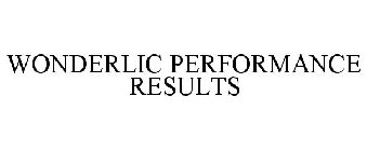 WONDERLIC PERFORMANCE RESULTS