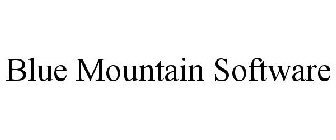 BLUE MOUNTAIN SOFTWARE