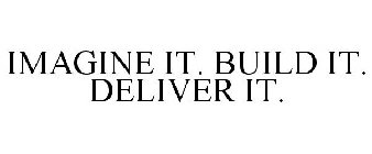 IMAGINE IT. BUILD IT. DELIVER IT.