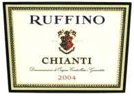 RUFFINO CHIANTI 2004 DAL 1877 DENOMINAZIONE DI ORIGINE CONTROLLATA E GARANTITA