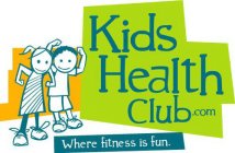 KIDS HEALTH CLUB.COM WHERE FITNESS IS FUN.