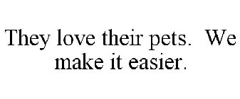 THEY LOVE THEIR PETS. WE MAKE IT EASIER.
