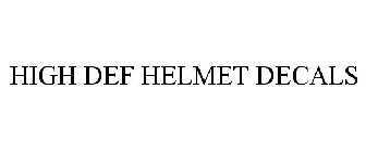 HIGH DEF HELMET DECALS