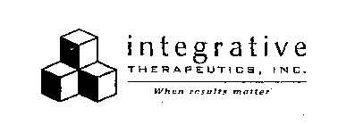 INTEGRATIVE THERAPEUTICS, INC. WHEN RESULTS MATTER