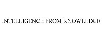 INTELLIGENCE FROM KNOWLEDGE