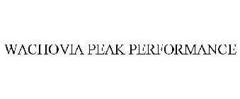 WACHOVIA PEAK PERFORMANCE