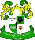 GREEN APPLE ACADEMY EST. 2001 ROMANS 8:37 HOLY BIBLE SPELLING HISTORY MATH