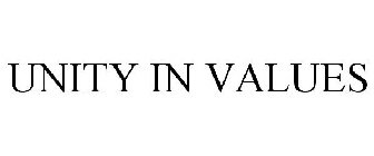 UNITY IN VALUES