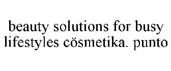 BEAUTY SOLUTIONS FOR BUSY LIFESTYLES CÖSMETIKA. PUNTO
