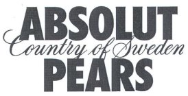 ABSOLUT COUNTRY OF SWEDEN PEARS