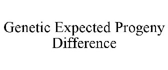 GENETIC EXPECTED PROGENY DIFFERENCE