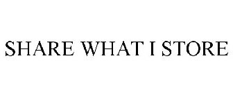 SHARE WHAT I STORE