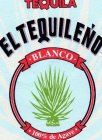 EL TEQUILENO TEQUILA · BLANCO · 100% DE AGAVE ·