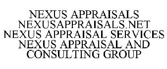 NEXUS APPRAISALS NEXUSAPPRAISALS.NET NEXUS APPRAISAL SERVICES NEXUS APPRAISAL AND CONSULTING GROUP
